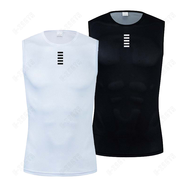 Mountain Biking Vest - Cycling Base Layer Reflective Underwear White