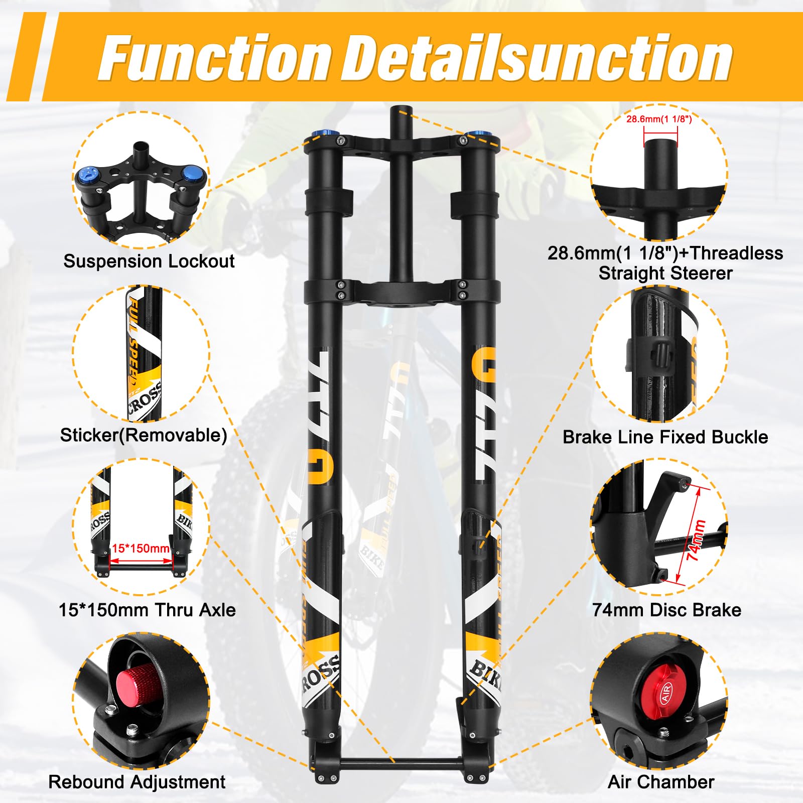 20/26 Inch Fat Tire Bike Air S - đánh giá và giá Mtb Fork Air