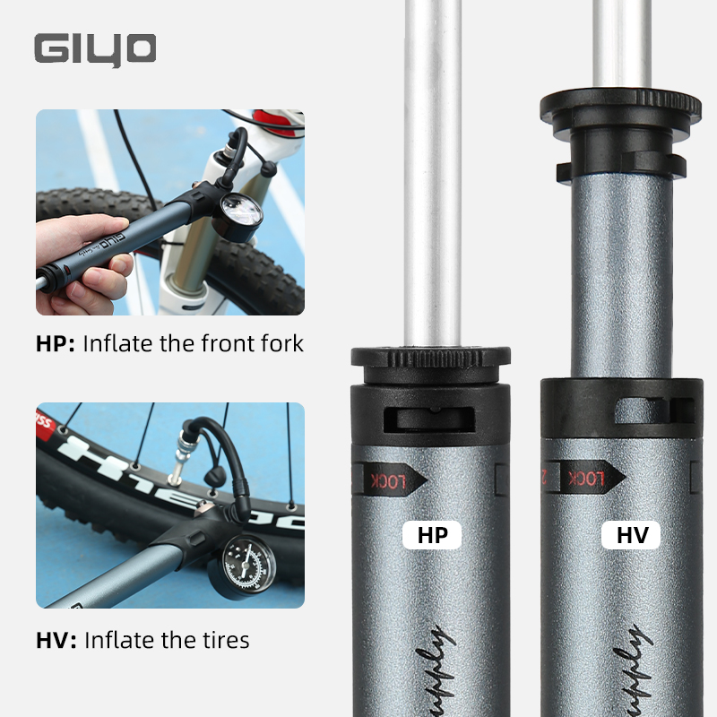 Bơm Giyo GS-41P 300psi Xe Đạp  - đánh giá và giá Mtb Fork Air