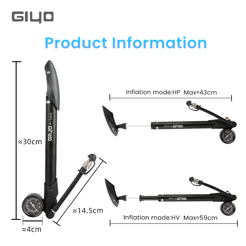 Bơm Giyo GS-41P 300psi Xe Đạp  - đánh giá và giá Mtb Fork Air