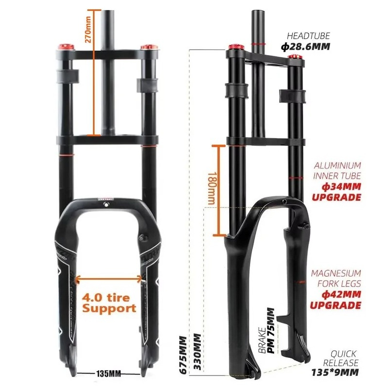 20x4.0 Bike Air Suspension Fro - đánh giá và giá Mtb Fork Air