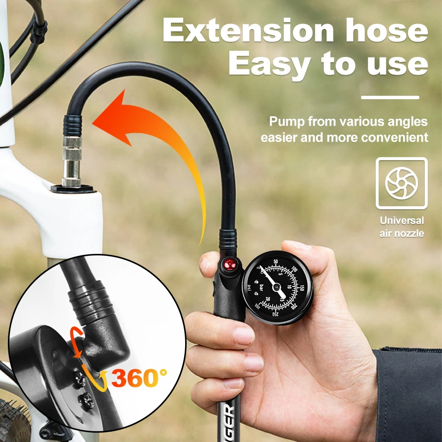 X-TIGER 300psi Bicycle Air Pum - đánh giá và giá Mtb Fork Air
