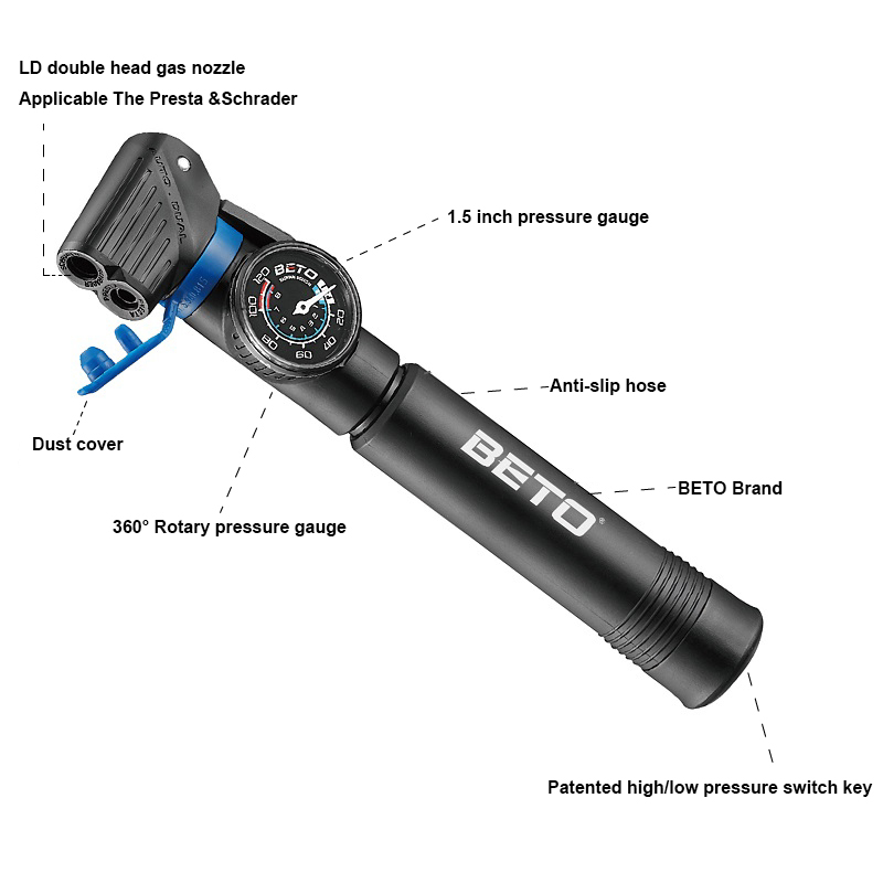 BETO Máy Bơm Xe Đạp Bơm Tay Mi - đánh giá và giá Mtb Fork Air